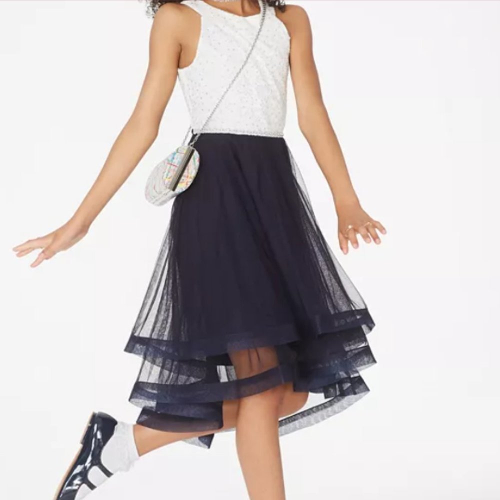 Black and White Kids Dress, Size 8